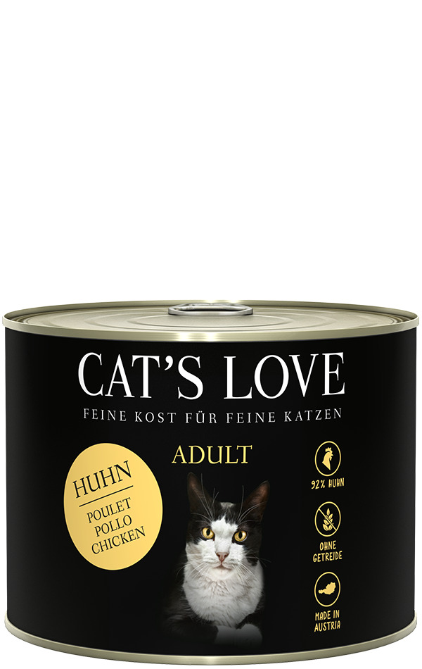 Sparpaket 6 x 200 g Cat's Love Adult Huhn Katzen Nassfutter