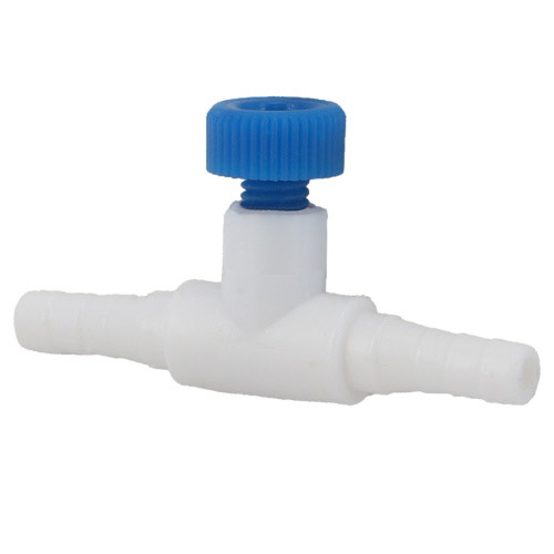 HOBBY Luftregelventil, weiß, Kunststoff, blaue Schraube, für Aquarien/Terrarien, präzise Luftstrom-Steuerung, ideal für Aquaristik.