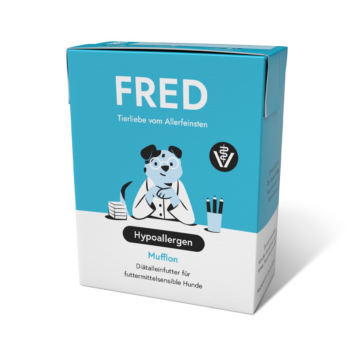 FRED Hypoallergen Mufflon, Diätalleinfutter für futtermittelsensible Hunde, Tierliebe vom Allerfeinsten.