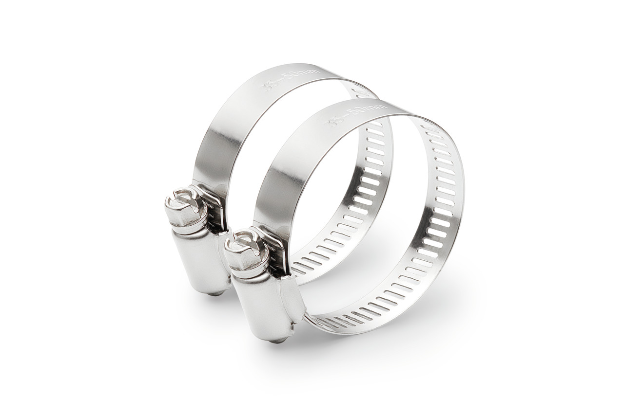 Oase Schlauchschellen, Edelstahl, rostfrei, robust, langlebig, für sichere Schlauchbefestigung, glänzend, 2 Stück.