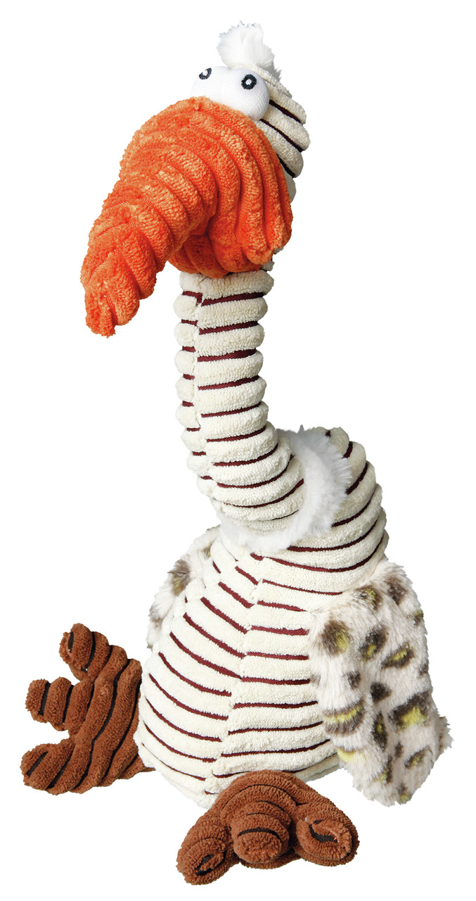 TRIXIE Hundespielzeug „Stofftier Pelikan“, weiches Plüschtier für Hunde, ideal zum Kuscheln & Apportieren, gestreift, ca. 125 g.