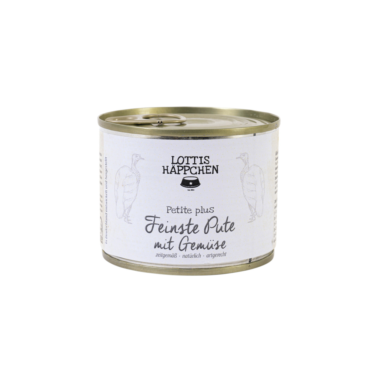 Lottis Häppchen Petite plus Feinstes Pute mit Gemüse, für Hunde, 200 g, zeitgemäß – natürlich – artgerecht.