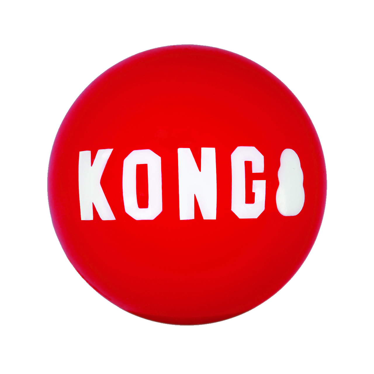 KONG Signature Ball, Hundespielzeug, rot, robust & langlebig, ideal für Apportierspiele, fördert Aktivität & Wohlbefinden.