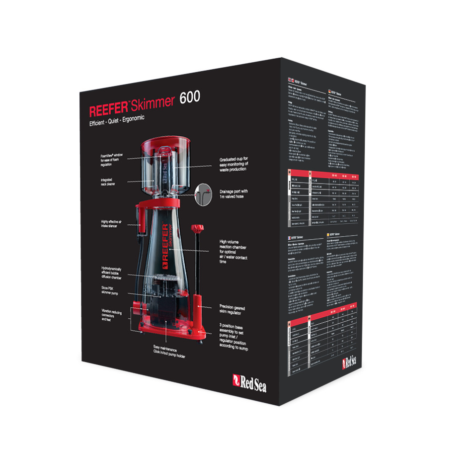 Red Sea REEFER Skimmer 600: Eiweißabschäumer für Meerwasseraquarien, leise, effizient, ergonomisch, für optimale Wasserqualität.