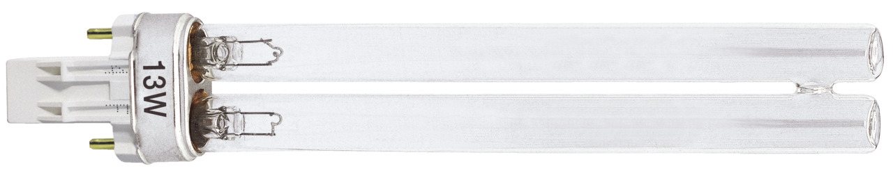 Oase Ersatzlampe UVC 13W, für Teichklärgeräte, effektive Algenbekämpfung, verbessert Wasserqualität, 13W, länglich, transparent.