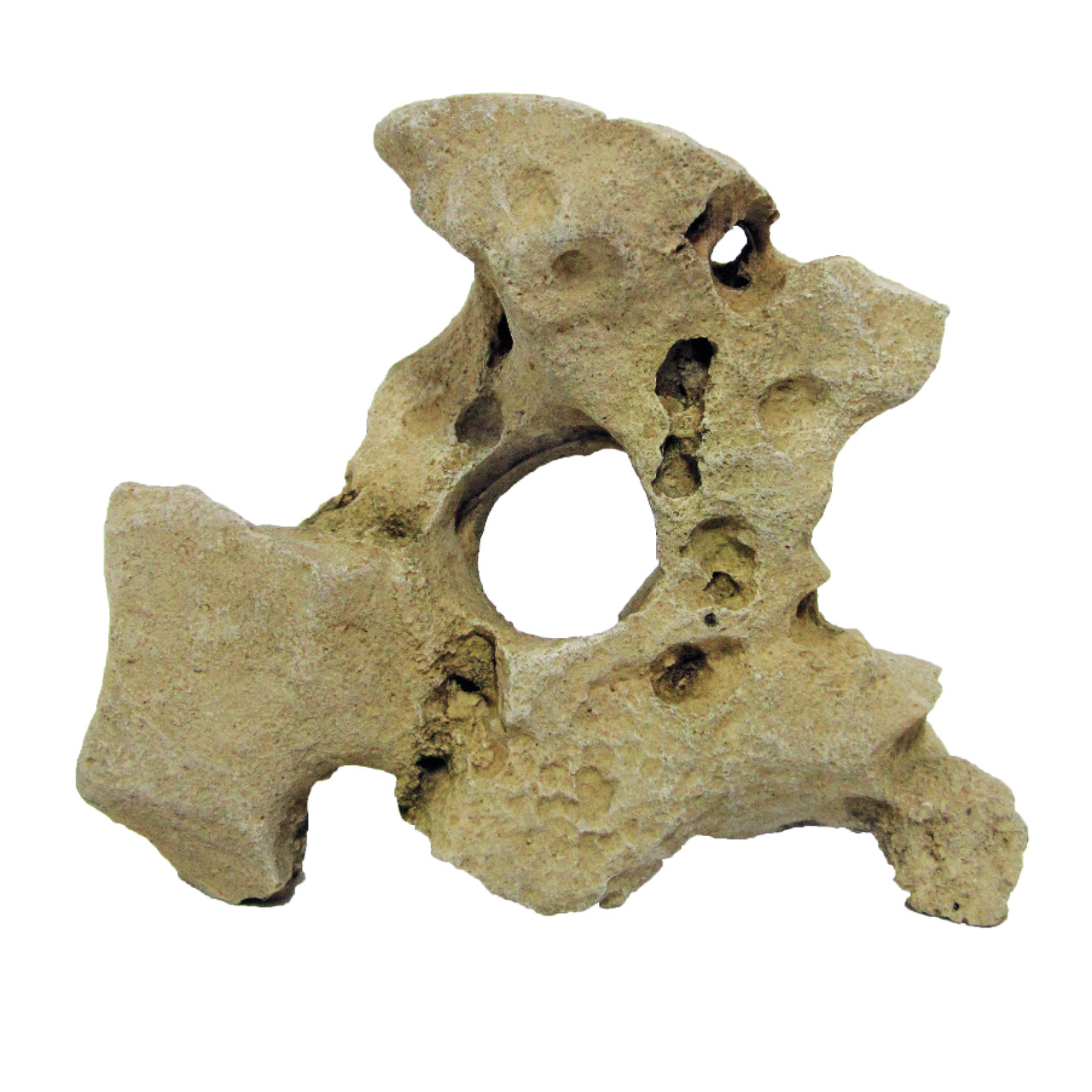 Amtra Aquarium-Felsen, beige-braun, für Aquarienliebhaber & Fischhalter, porös mit Verstecken, ideal für Unterwasserlandschaften.