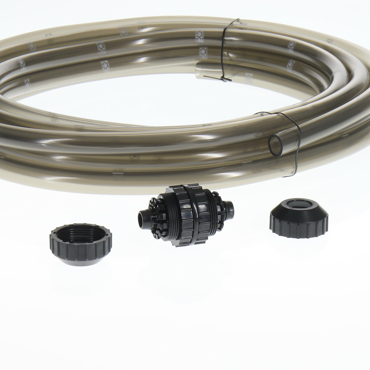 JBL Aqua In-Out Komplett-Set: Zubehör für Aquarienpflege, ideal für Wasserwechsel, inkl. Schlauch, Wasserstopventil & Anschlussstücke.