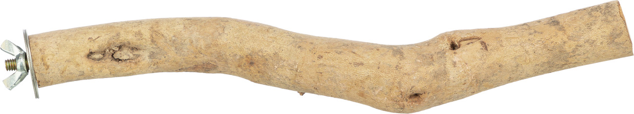 Ein natürlicher Sitzast der Marke TRIXIE, speziell für Vögel entwickelt. Der Ast besteht aus robustem Holz und ist mit einer Flügelschraube und Unterlegscheibe ausgestattet, um eine einfache Befestigung im Käfig zu ermöglichen. Ideal für artgerechte Haltu