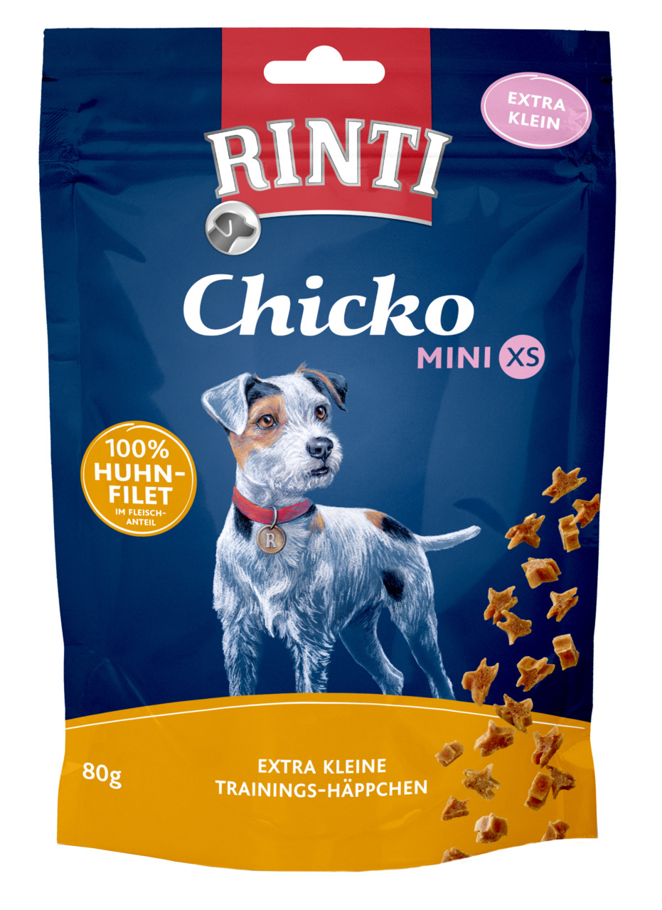 Sparpaket 2 x 80 g Rinti Chicko Mini Huhn-Häppchen XS Hunde Snack