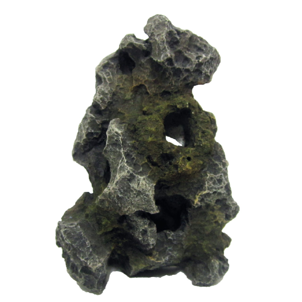 Amtra Aquarium-Felsen, für Süß-/Meerwasser, dunkles Grau mit Grün, Versteckmöglichk. für Fische, natürl. Ambiente.