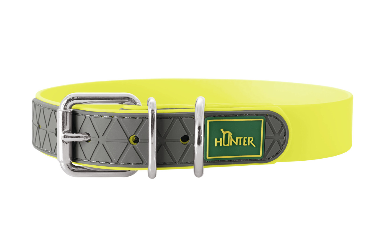 HUNTER Halsband Convenience 2,5 cm 53-61 neongelb