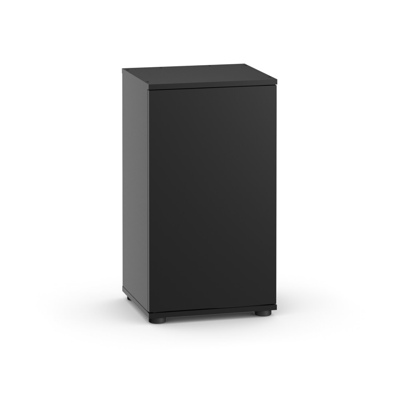 Schwarzer JUWEL Unterschrank für Aquarien. Stabile Konstruktion mit minimalistischer Optik. Ideal für platzsparende Aufbewahrung.
