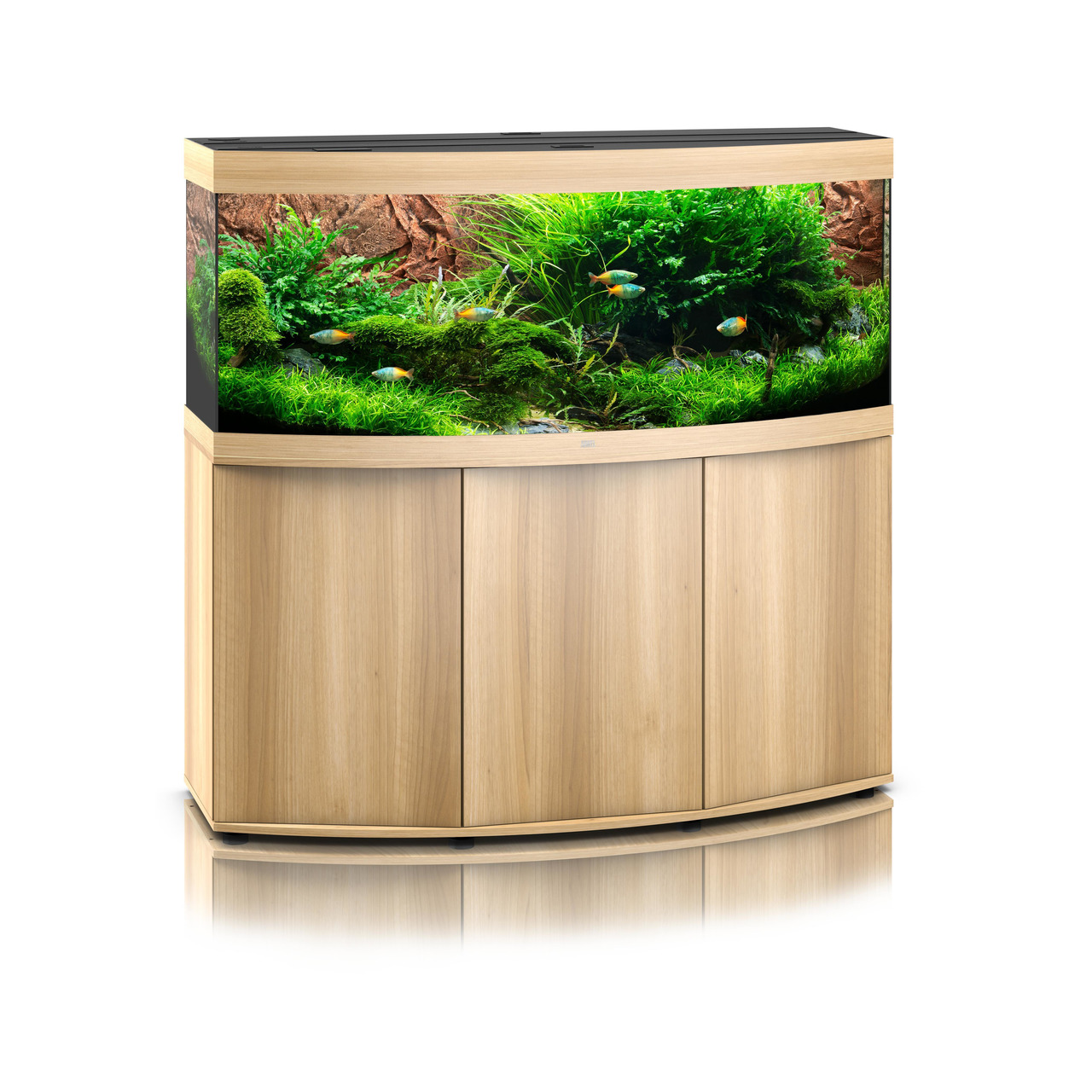 JUWEL Vision 260 LED Aquarium, 260 L, mit Unterschrank, LED-Beleuchtung, für Aquaristik-Enthusiasten, helle Holzoptik.