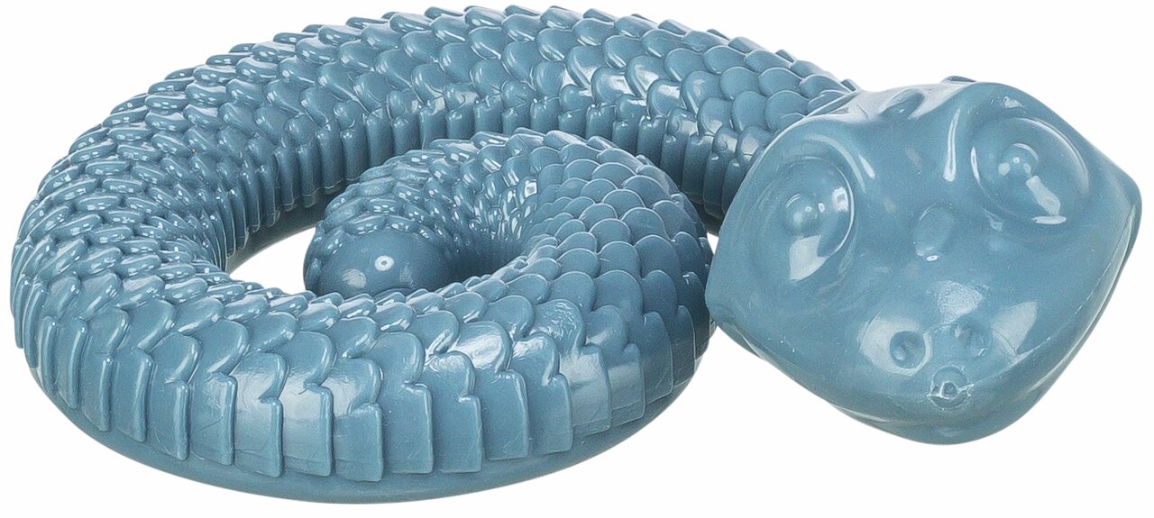 TRIXIE Dog Toy Gummi-Schlange in Blau, für Hunde, ideal für Spiel und Kauen, strapazierfähiges Material, Länge ca. 34 cm.