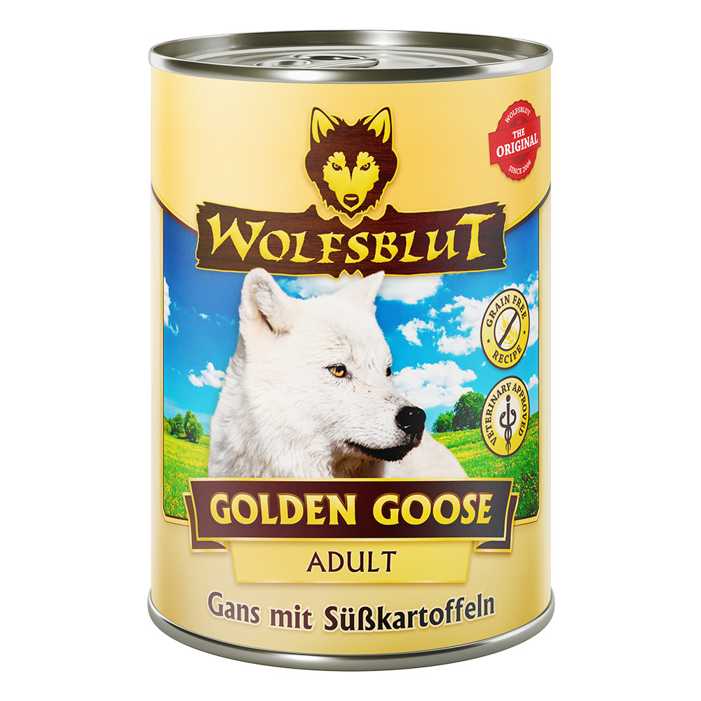 Wolfsblut Golden Goose Adult Gans mit Süßkartoffeln Hunde Nassfutter 395 g