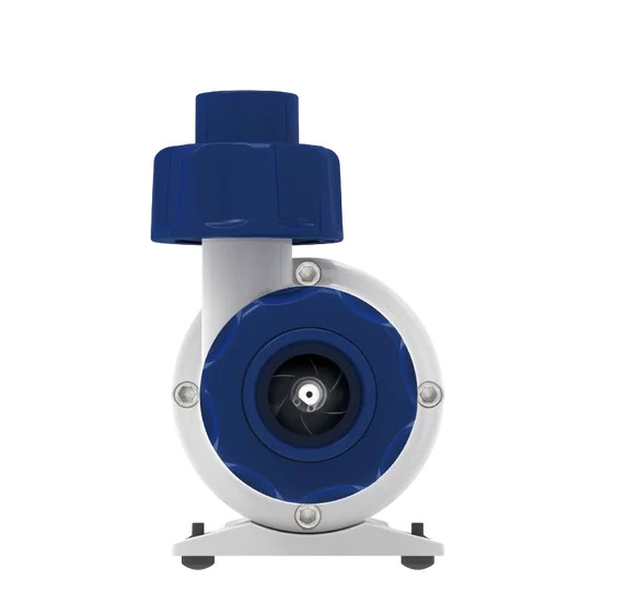 Ecotech Vectra M2 Rückförderpumpe, für Süß-/Meerwasseraquarien, präzise Durchflussregelung, kompakt, Blau/Silber, ideal für Aquaristik.
