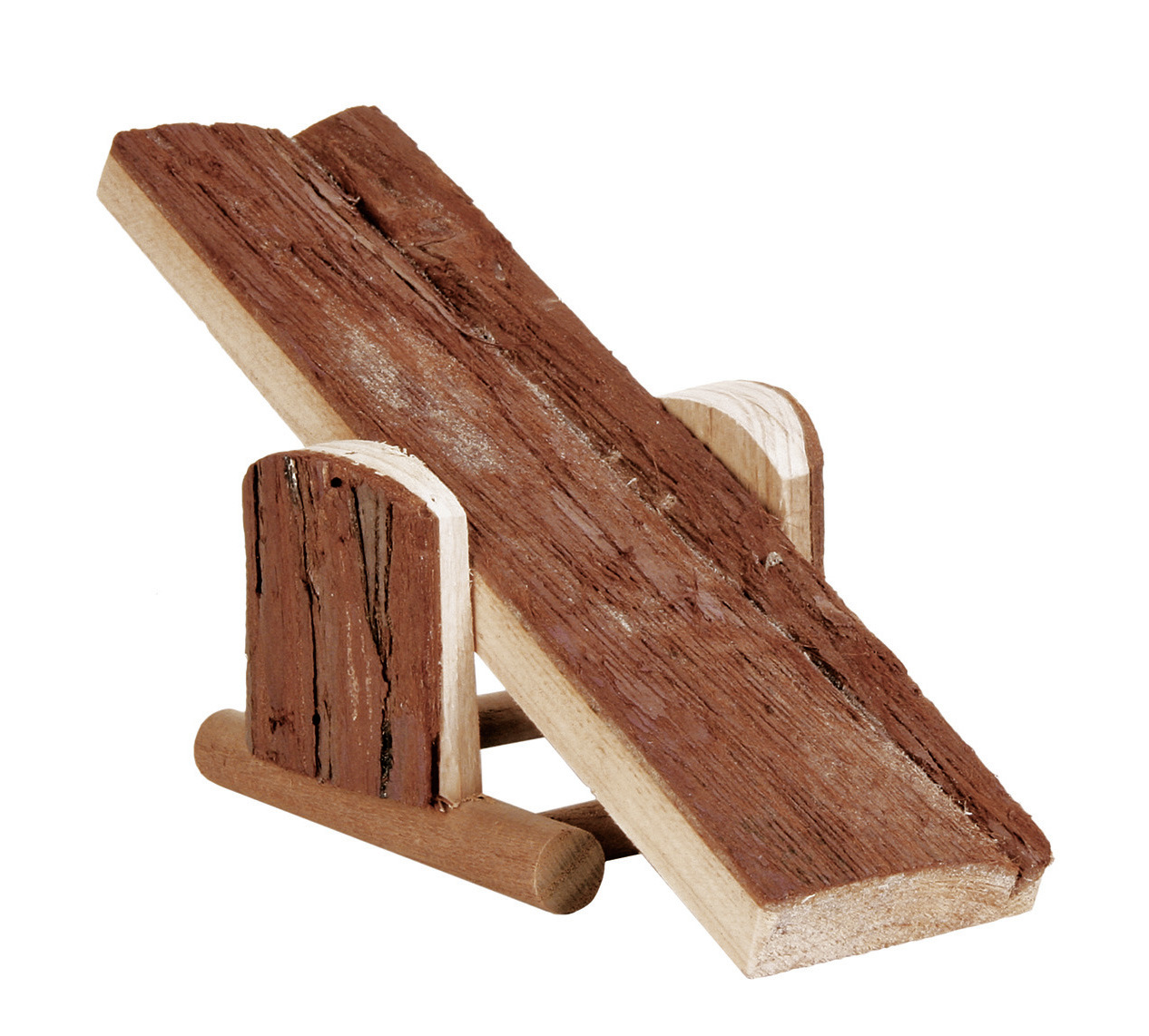TRIXIE Wippe Naturholz, Spielzeug für Kleintiere (Hamster-Mäuse), fördert Spieltrieb & Bewegung, ideal für artgerechte Haltung.