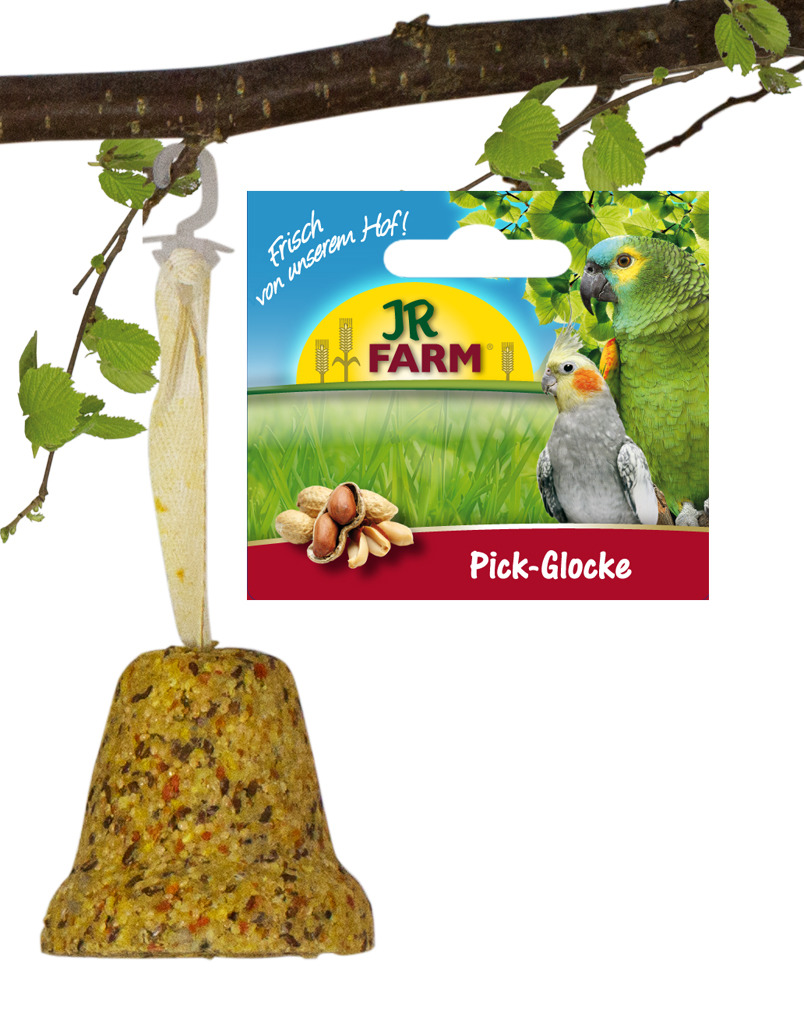 Sparpaket 2 x 150 g JR Farm Pick-Glocke Wellensittich & Kanarien Vogel Snack