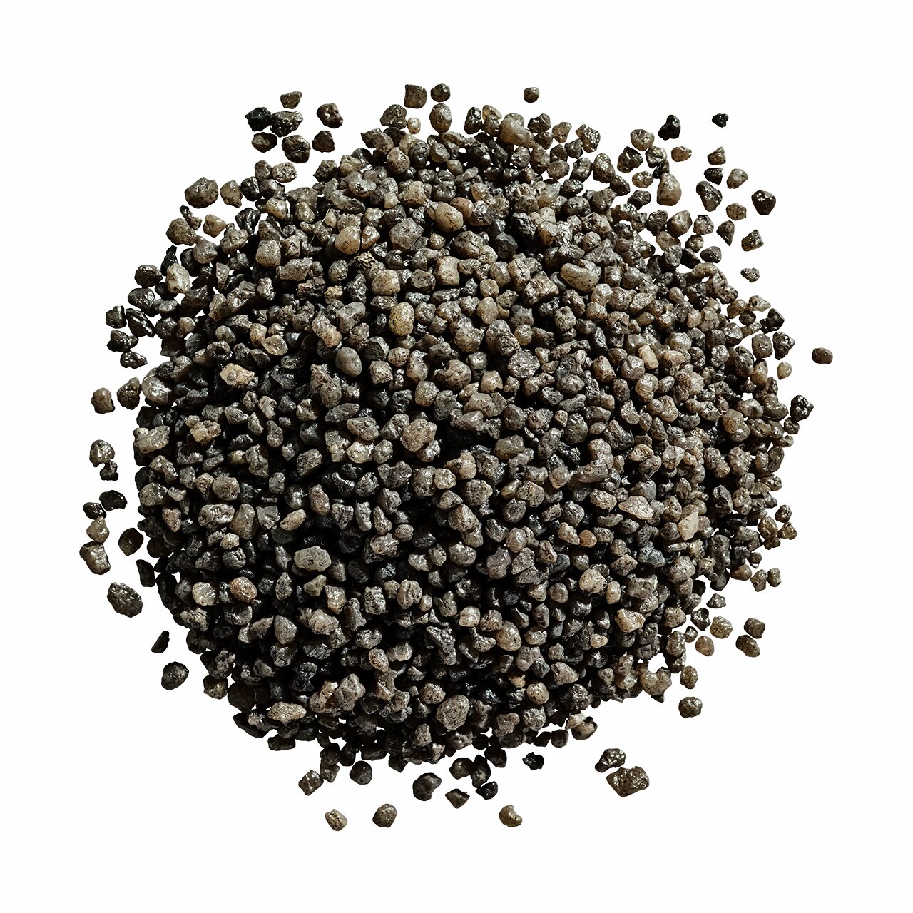 ALOHA mineralisches Streumittel, ideal für Katzenstreu, geeignet für Tierhalter, schwarze & braune Granulatkörner, Menge unbekannt.
