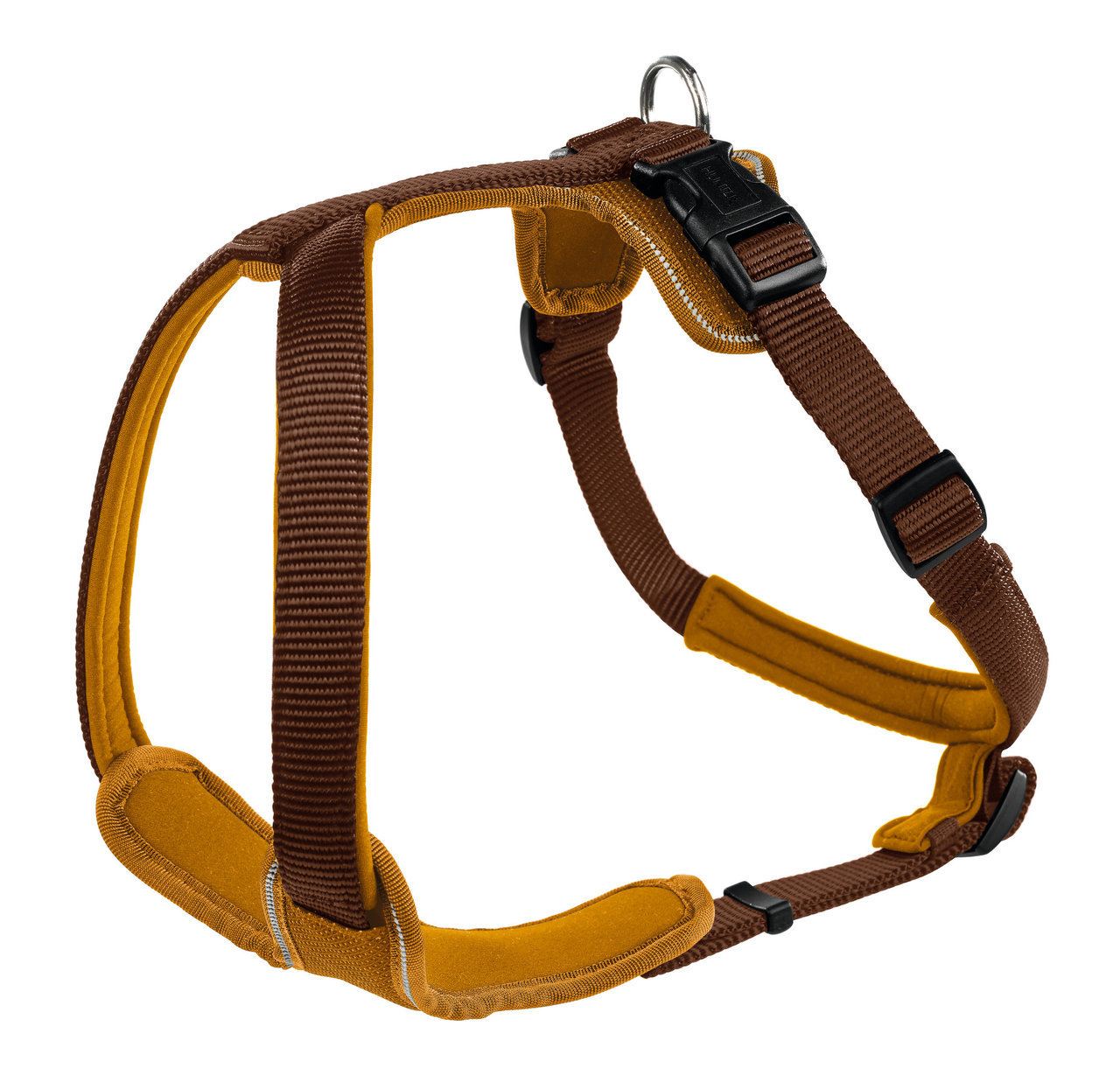 HUNTER Geschirr Neopren M 20 mm braun/caramel