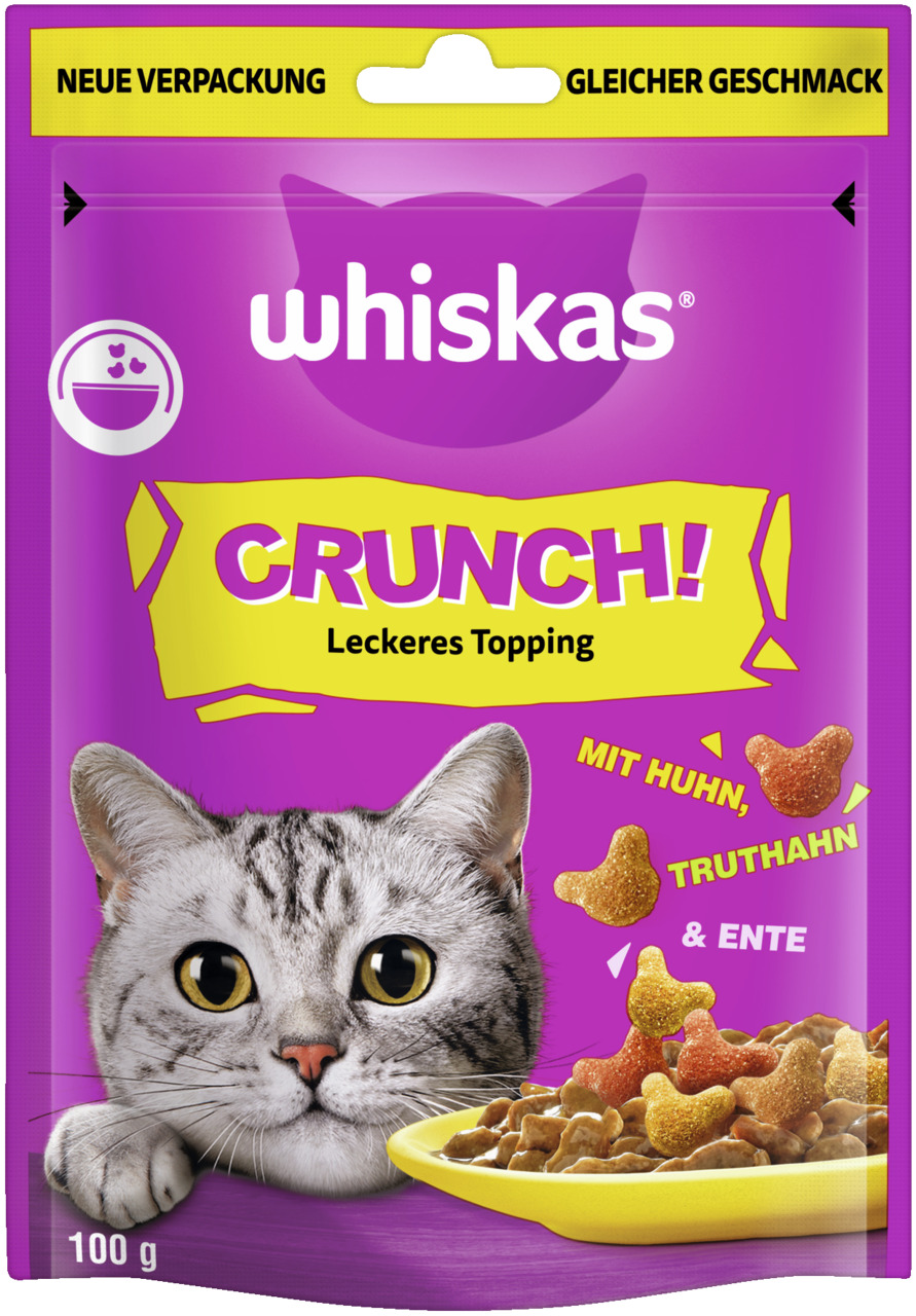 Whiskas CRUNCH Huhn, Truthahn & Ente 100 g