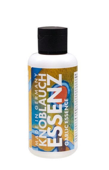 FAUNA MARIN Knoblauch Essenz, für Aquarienfische, Immunsystem, 50 ml, Made in Germany, bunte Fischmotive.