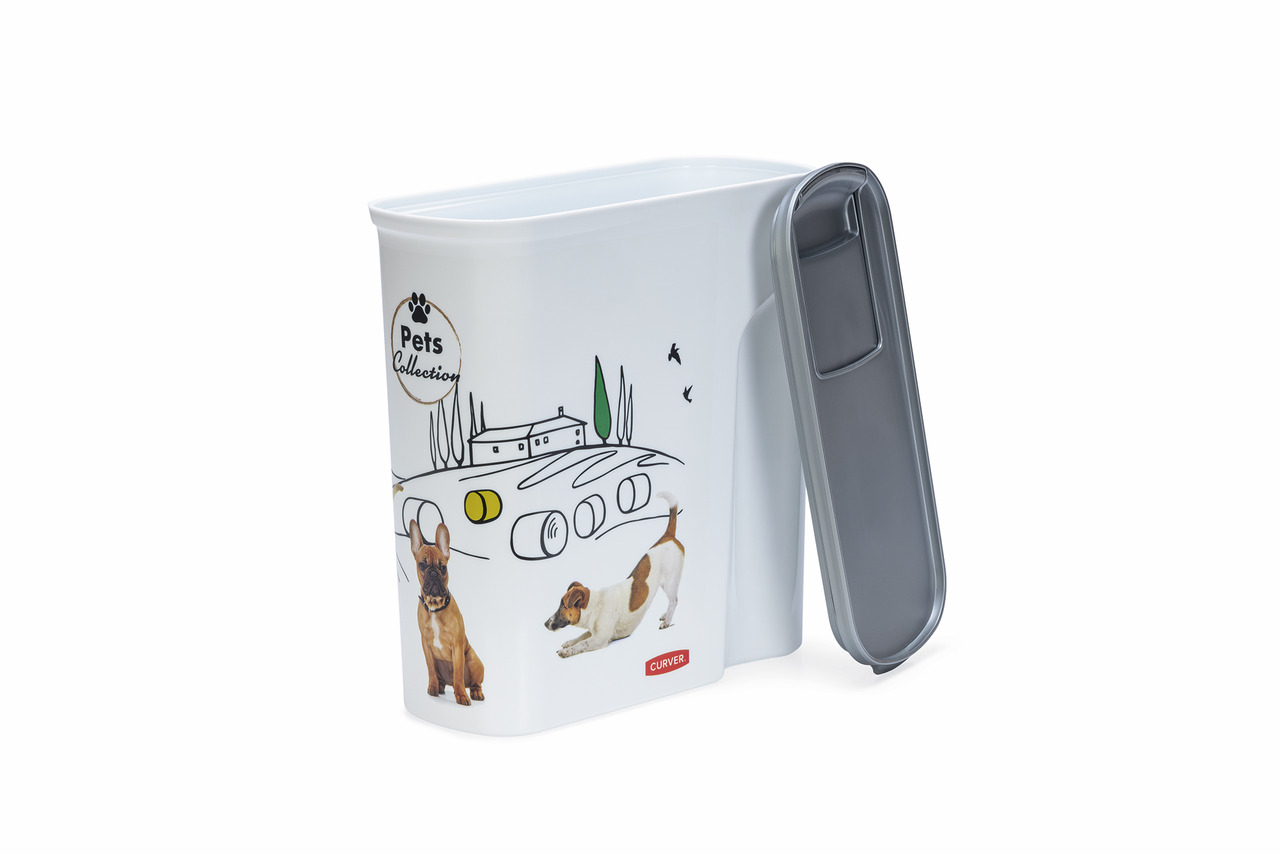 Curver Futterbehälter "Pets Collection", 12L, luftdichter Deckel, Hunde-Design, hält Futter frisch, ideal für Hundehalter.