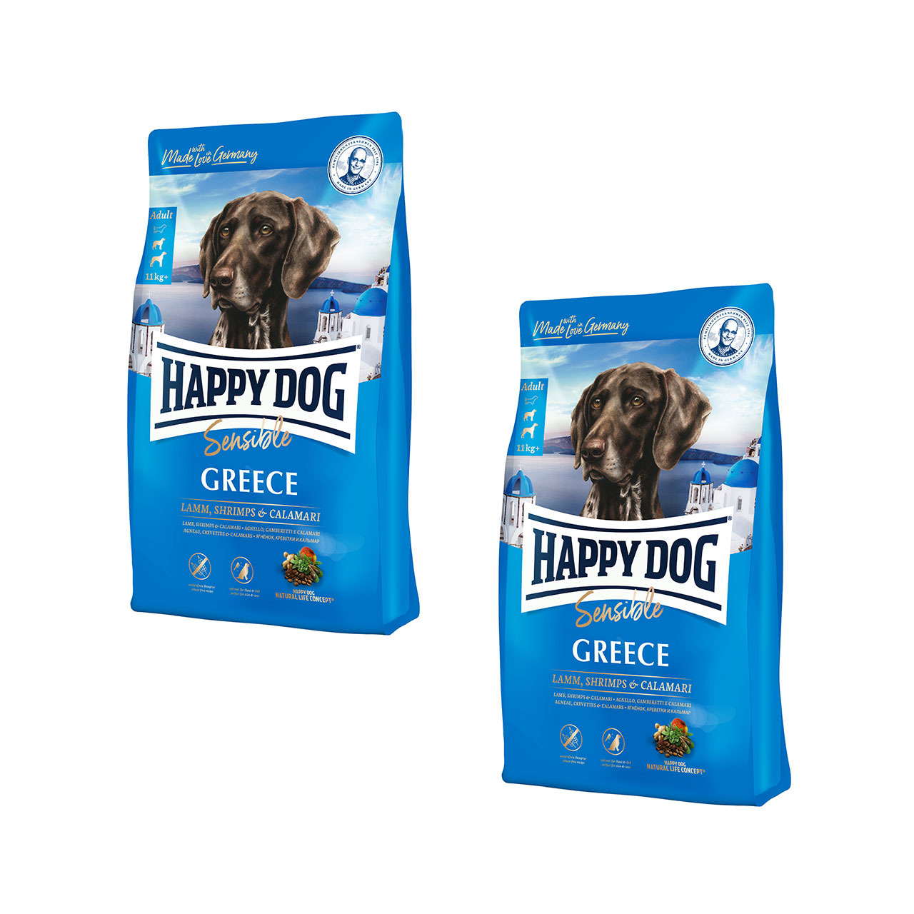 Sparpaket HAPPY DOG Supreme Sensible Greece 2 x 11 Kilogramm Hundetrockenfutter
