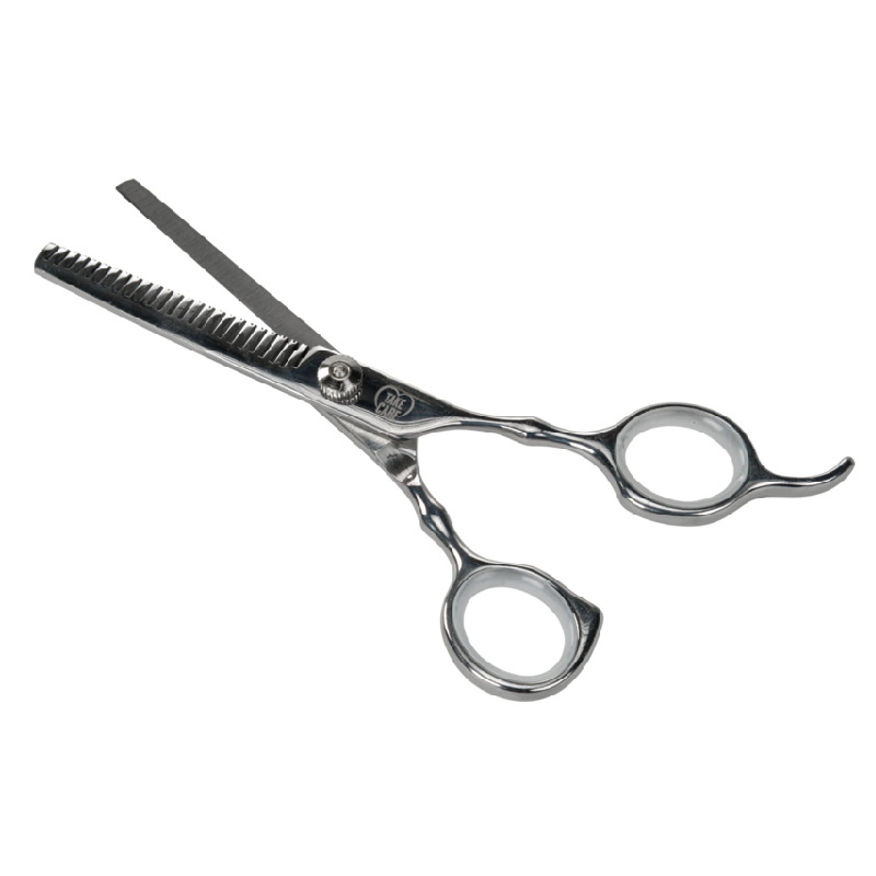 Effilierschere "Take Care", ergonomisch, für präzises Schneiden/Ausdünnen von Tierfell, Edelstahl, gezahnt/glatt, Profi-Tierpflege.