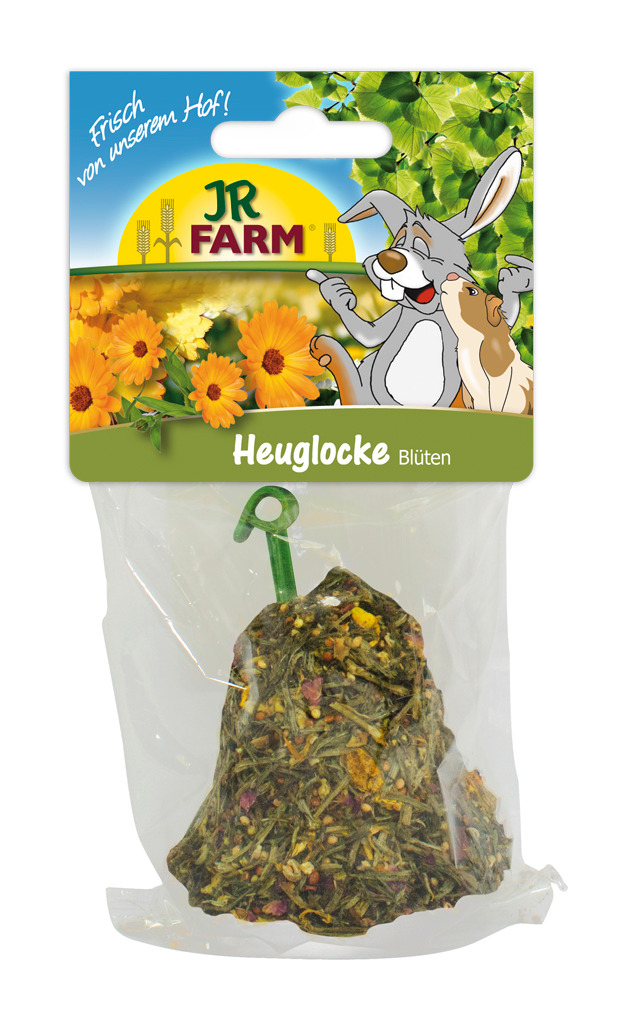 JR FARM Heuglocke Blüten, für Kaninchen & Meerschweinchen, Heu & Blüten, gesunde Ergänzung, ca. 150 g.