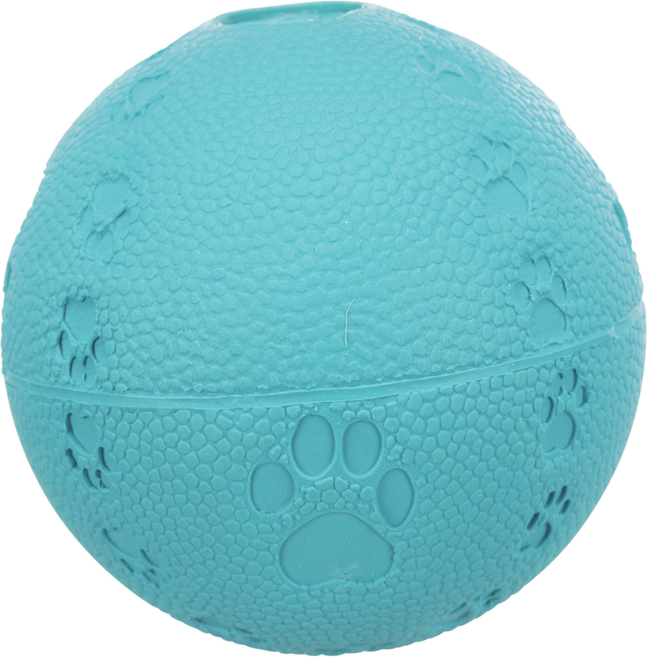 TRIXIE Hundespielball, türkis, robustes Material, strukt. Oberfläche, Pfotenprägung, für Hunde, ideal zum Spielen & Kauen.