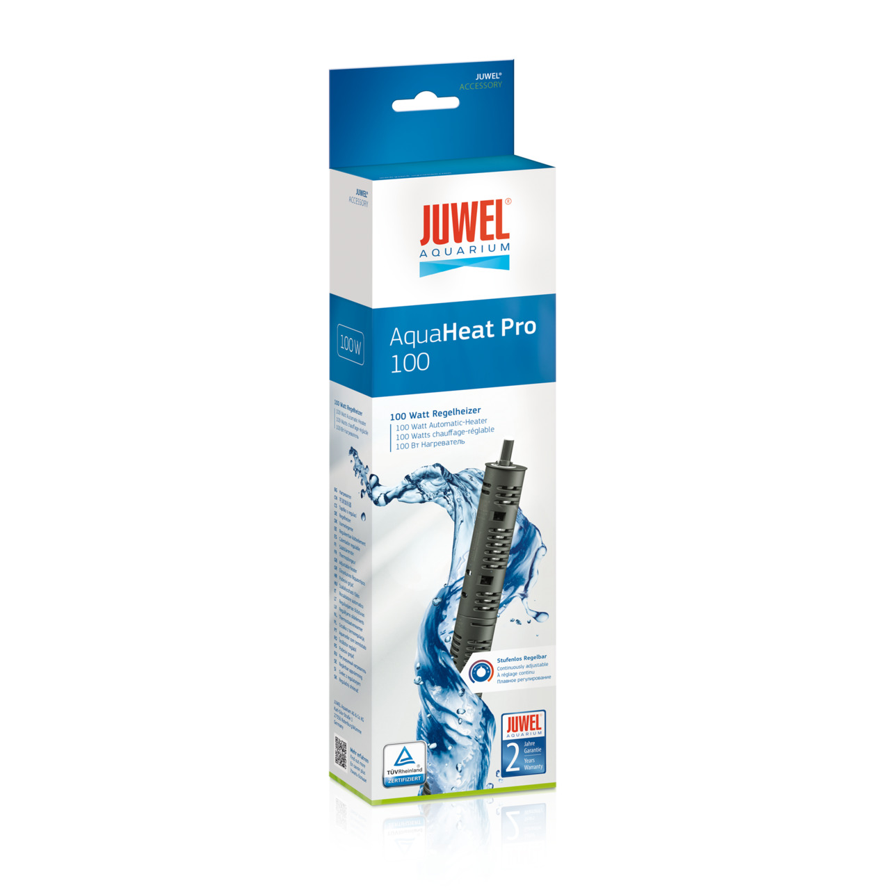 JUWEL AquaHeat Pro 100, 100-W-Regelheizer für Süß-/Meerwasseraquarien, präzise Temp.regelung, einfache Handhabung, hohe Qualität.