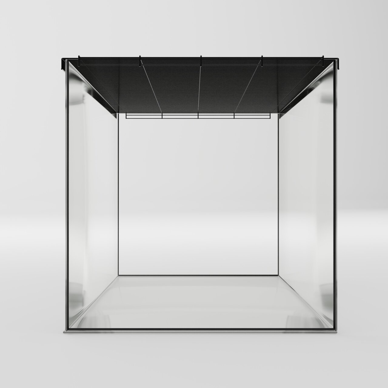 Allpets Terrarium, rechteckig, für Reptilien-kleine Tiere, Glas+Metall, Gitterdeckel, modern+funktional, ideal für Tierliebhaber.