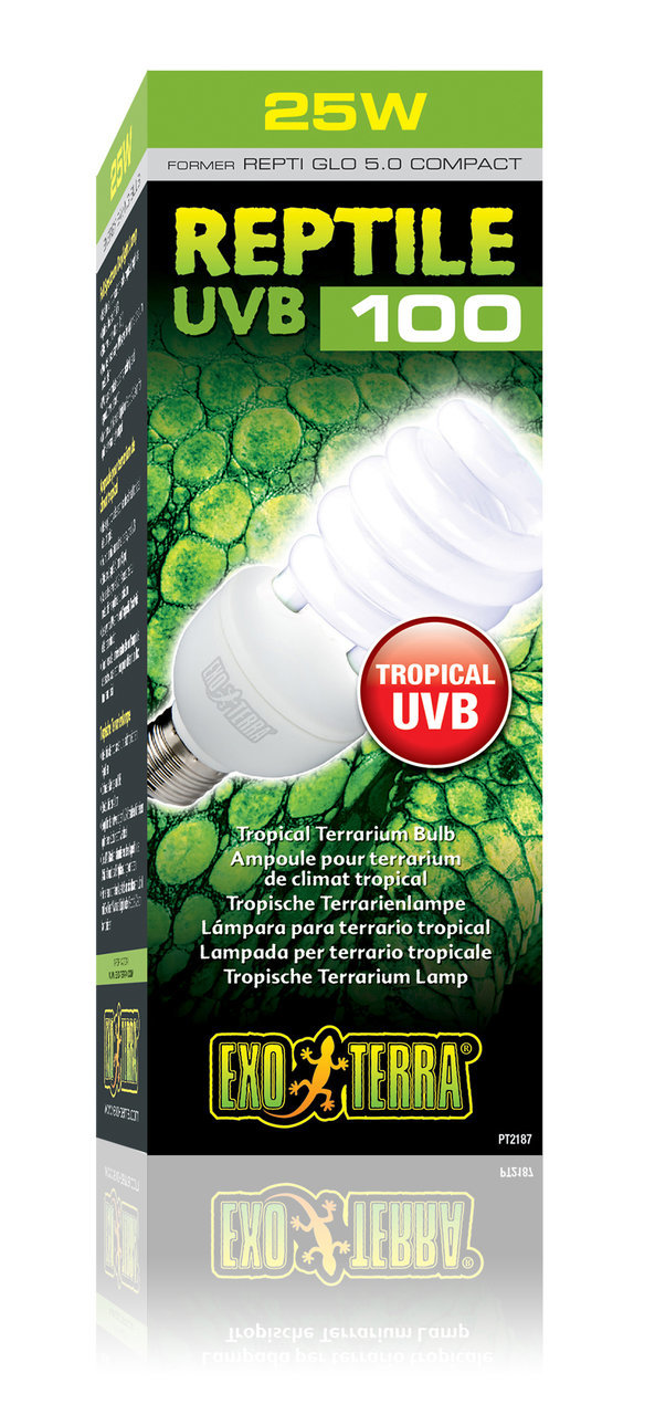 Exo Terra Reptile UVB 100 25 Watt (Europa) Terrarienbeleuchtung
