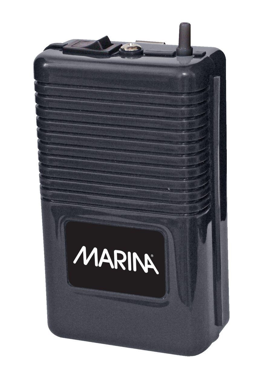 Marina Batterieluftpumpe 11113, für Aquarienbesitzer, Sauerstoffversorgung Fische, bei Stromausfall-Transport, kompakt, tragbar.