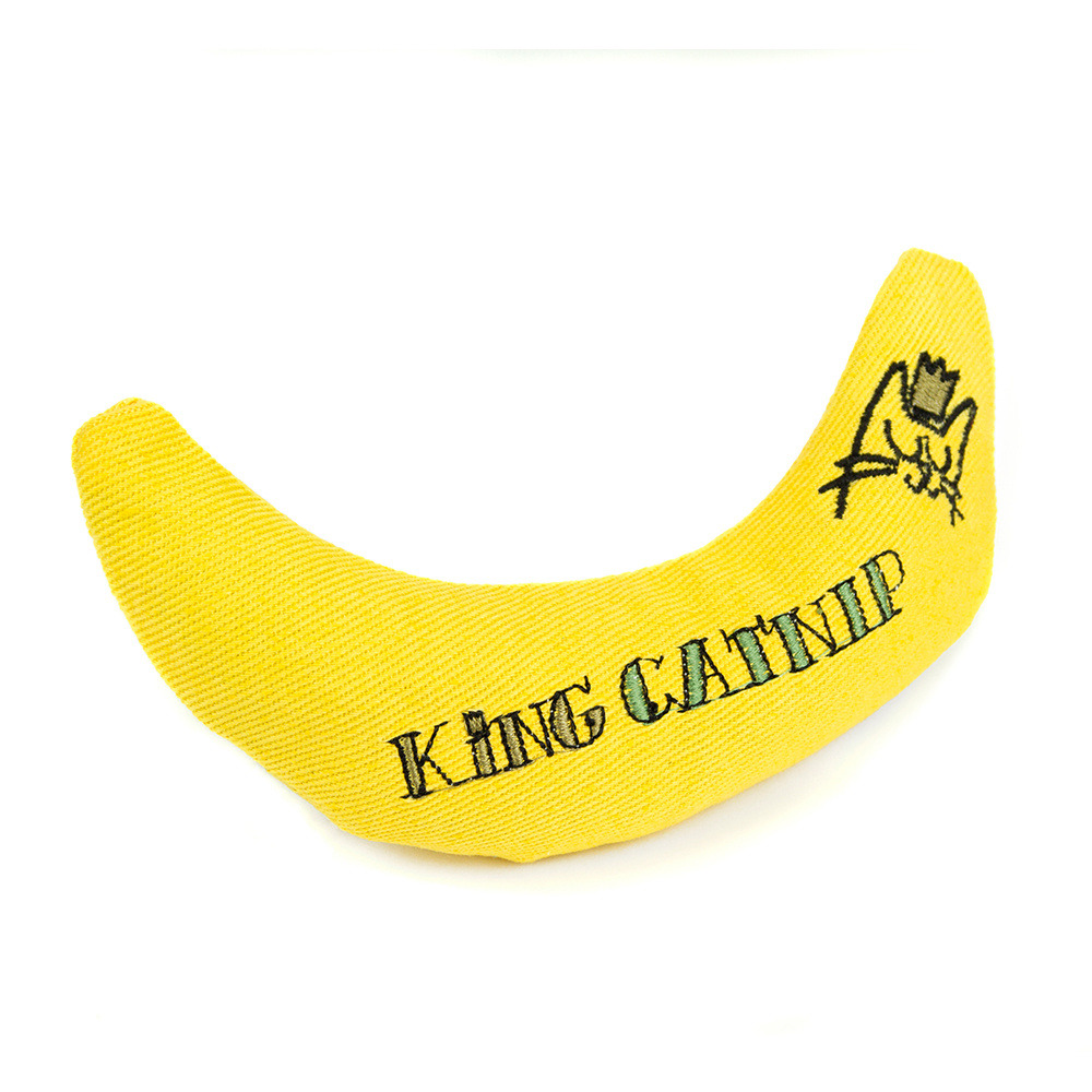 King Catnip Banane mit Premium Katzenminze Katzen Spielzeug