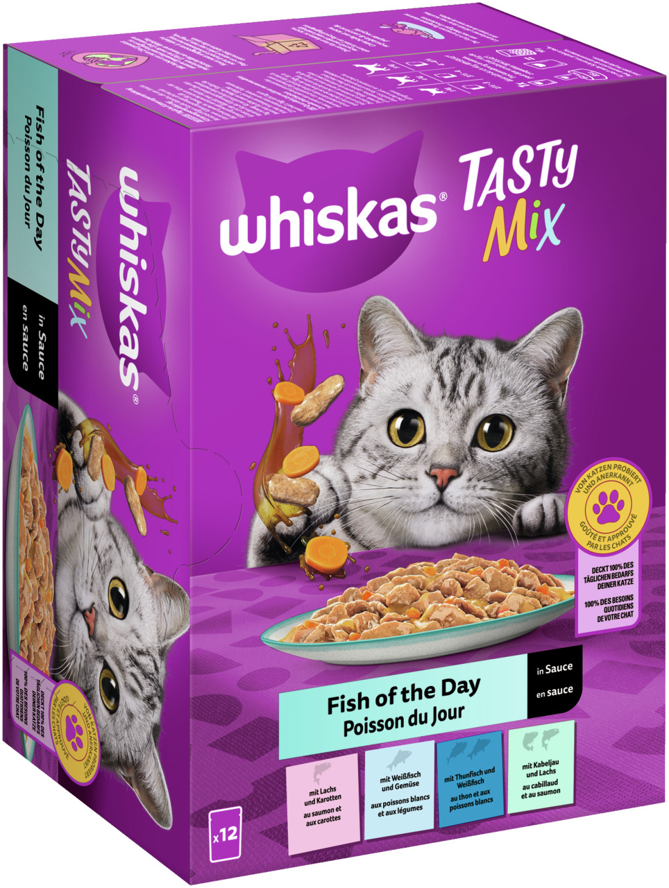 Whiskas TastyM Catch of the Day in Sauce Multipack 12 x 85 g