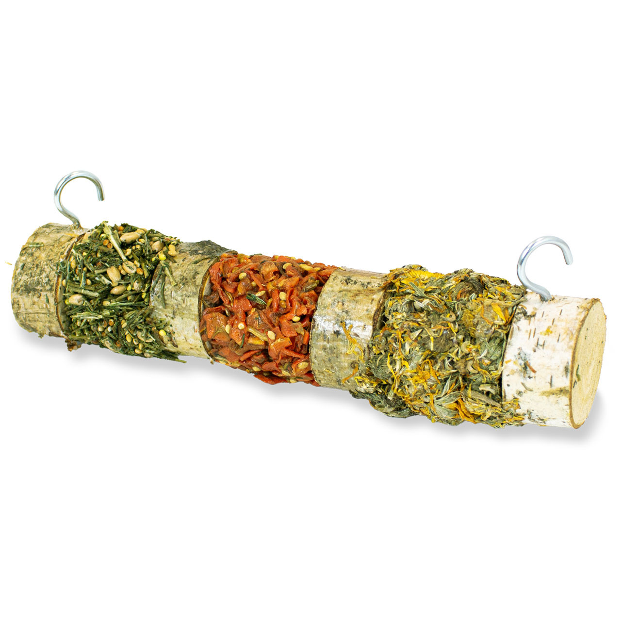 JR FARM Nager-Snack-Holz: Ergänzungsfutter für Kaninchen, Meerschweinchen & Hamster, Karotte/Ringelblume/Petersilie, fördert Zahnabrieb.