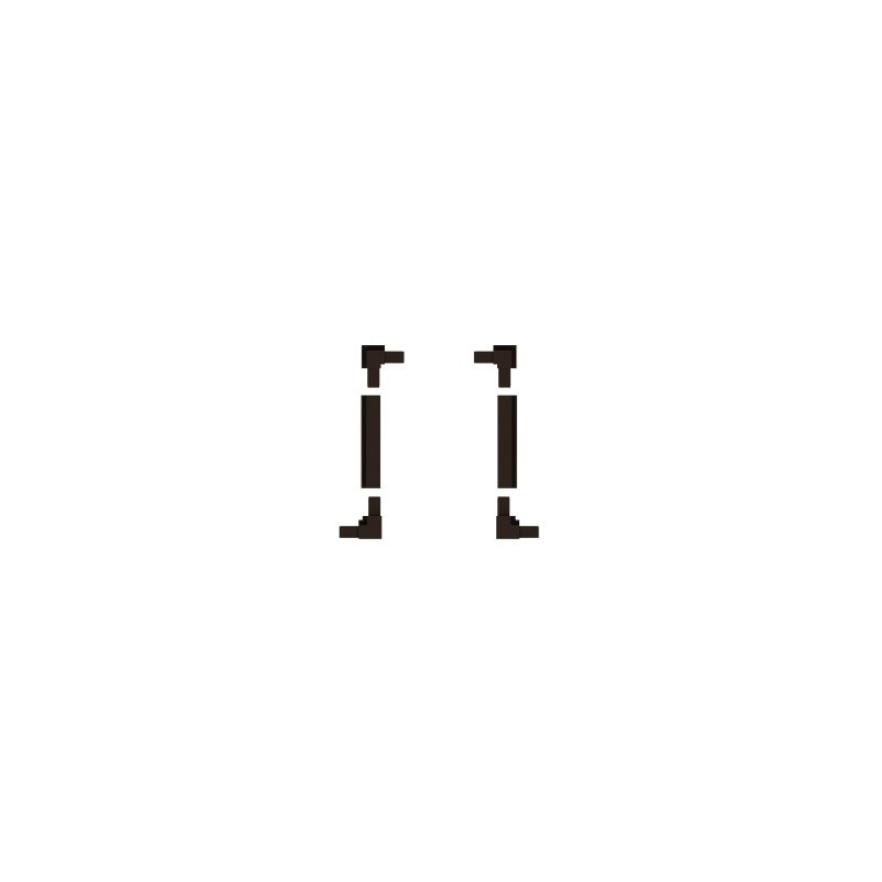 Red Sea Zubehörteile: Schwarze Halterungen für Aquarien, robustes Material, vertikal ausgerichtet, ideal zur Befestigung/Stabilisierung.