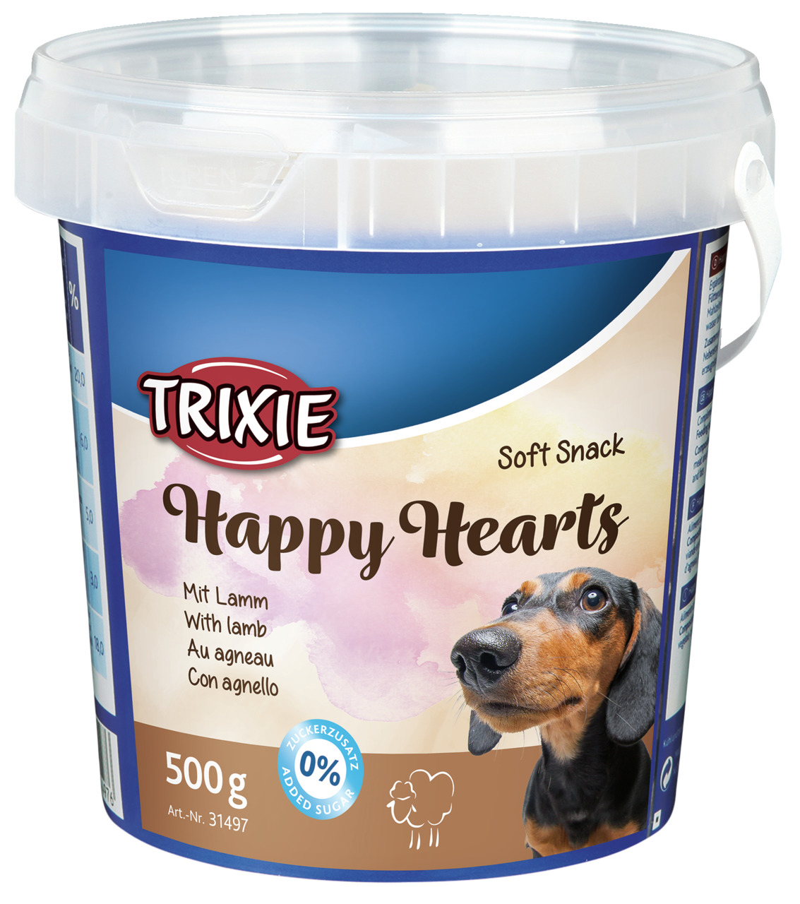 TRIXIE Soft Snack Happy Hearts Eimer 500g