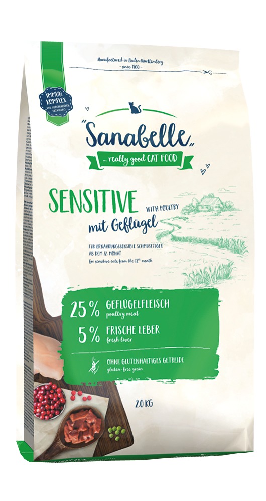 Sparpaket Sanabelle Sensitive mit Geflügel 2 x 2kg Katzentrockenfutter