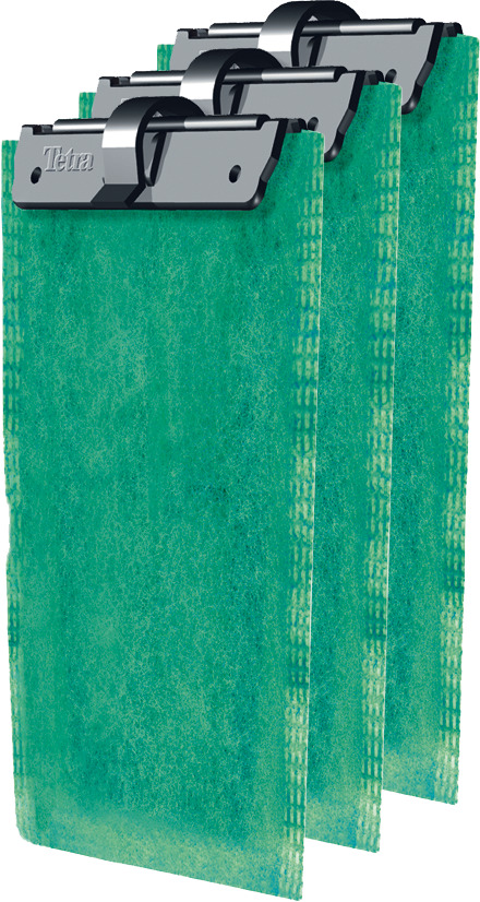 Tetra Filterkartuschen, 3 Stk., für Aquarienfilter, rechteckig mit grauem Halter, für sauberes Wasser, ideal für Aquaristik-Fans.