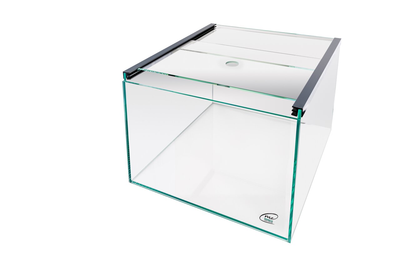 ME Aqua Art Nano Aquarium aus Glas mit Abdeckscheiben für Süß- oder Meerwasser, modern und kompakt, 20 Liter.