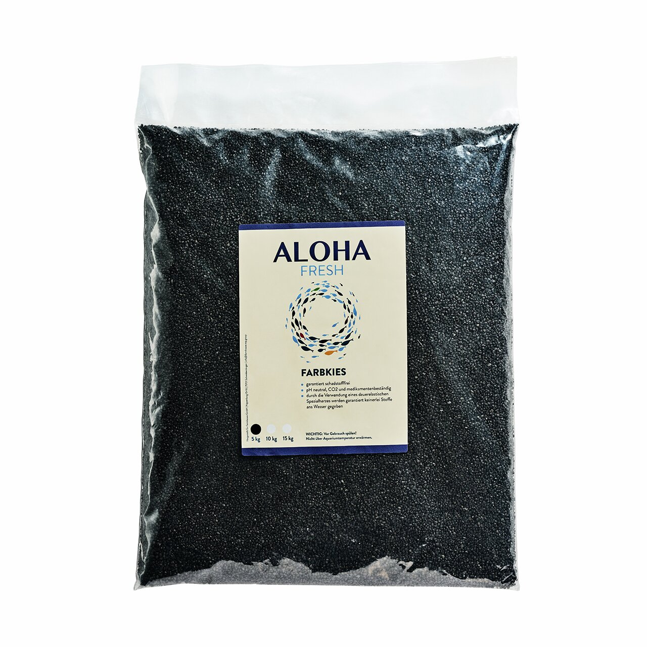 ALOHA Fresh Farbkies, geeignet für Aquarien & Deko, umweltfreundl., CO2- & wasserneutral, 5 kg, ideal für Aquarienliebhaber.