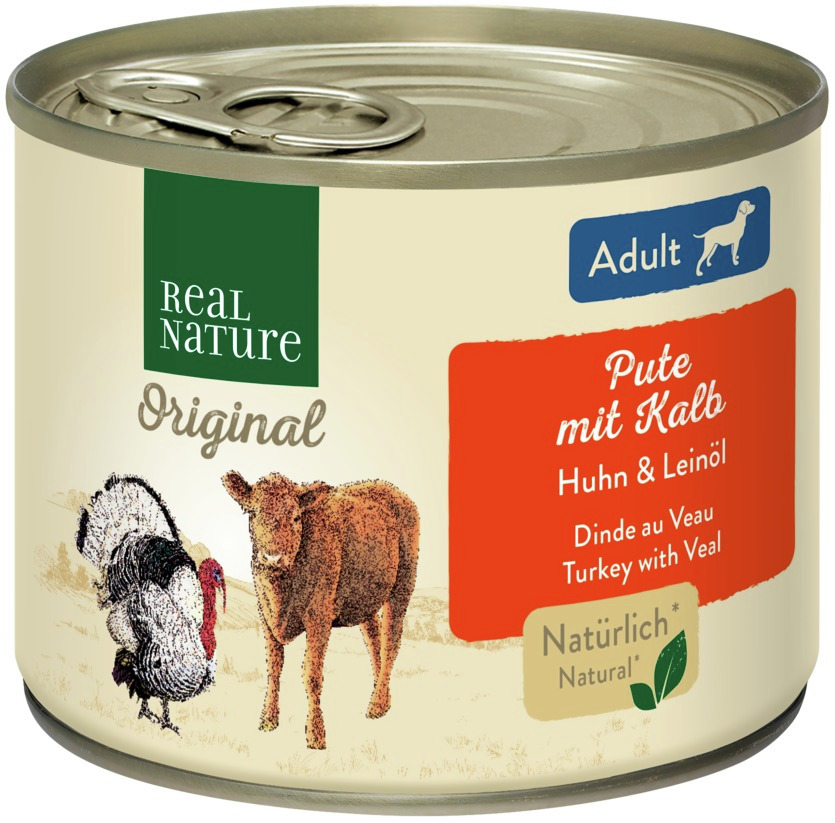 REAL NATURE Adult Pute und Kalb mit Reis 200 g