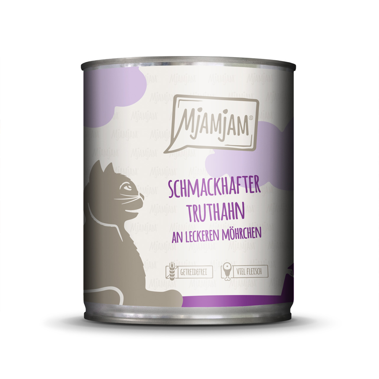 MJAMJAM Leckere Mahlzeit schmackhafter Truthahn an leckeren Möhrchen 800g Dose Katzennassfutter