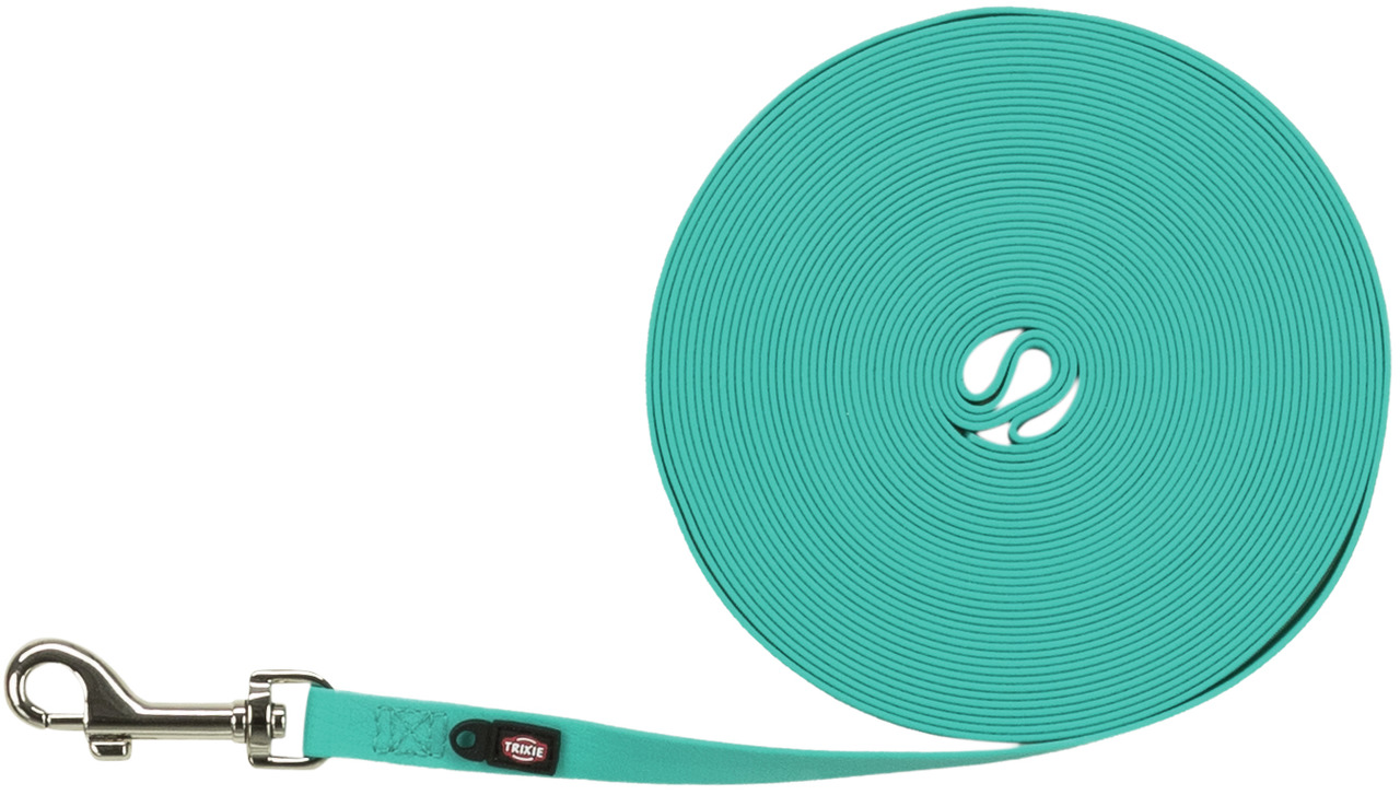 TRIXIE Schleppleine, 15m, türkis, für Hunde, robustes Material, stabiler Metallkarabiner, ideal für Training & Spaziergänge.