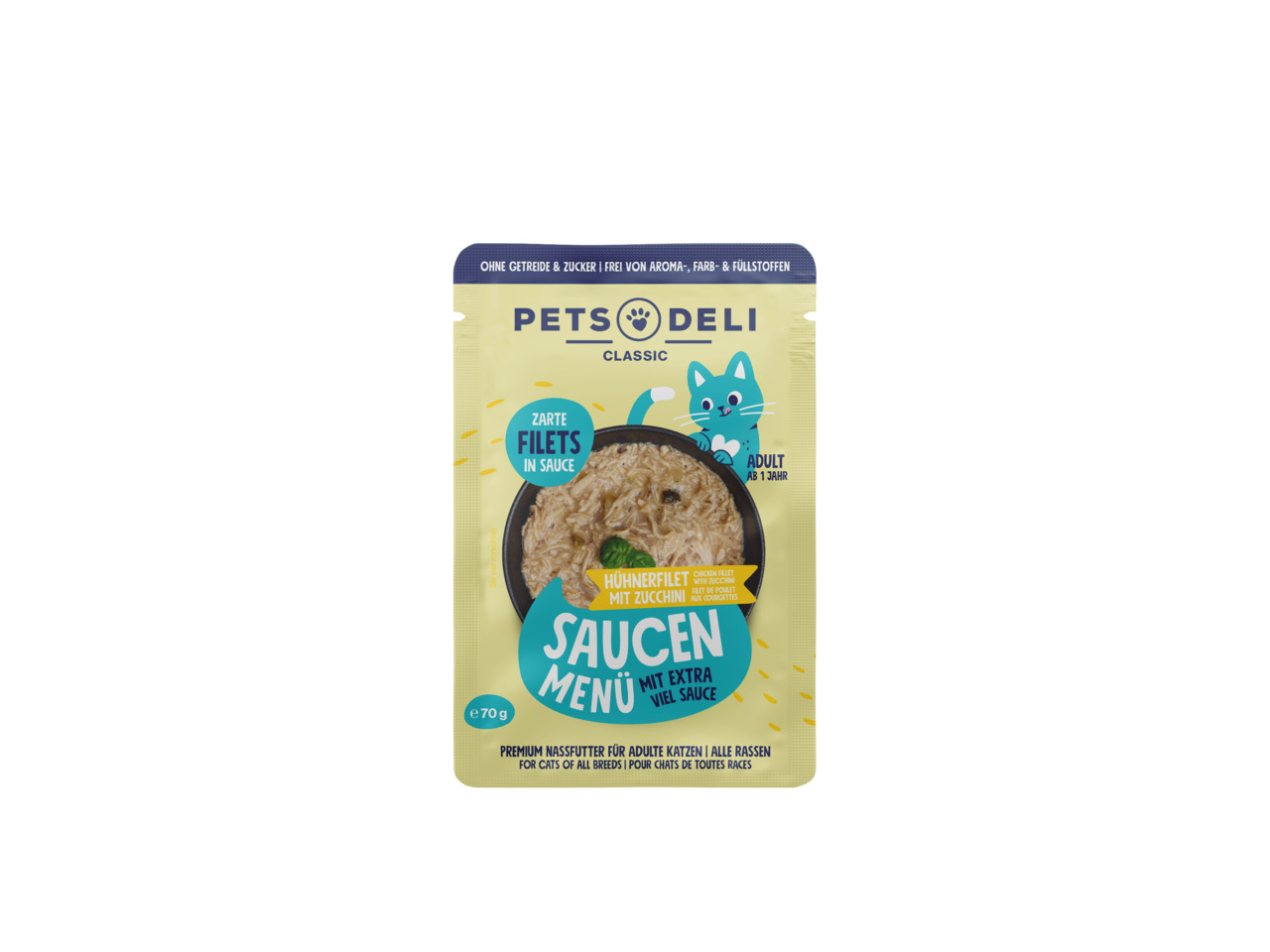 Pets Deli Saucen Menü Hühnerfilet mit Zucchini 70 g