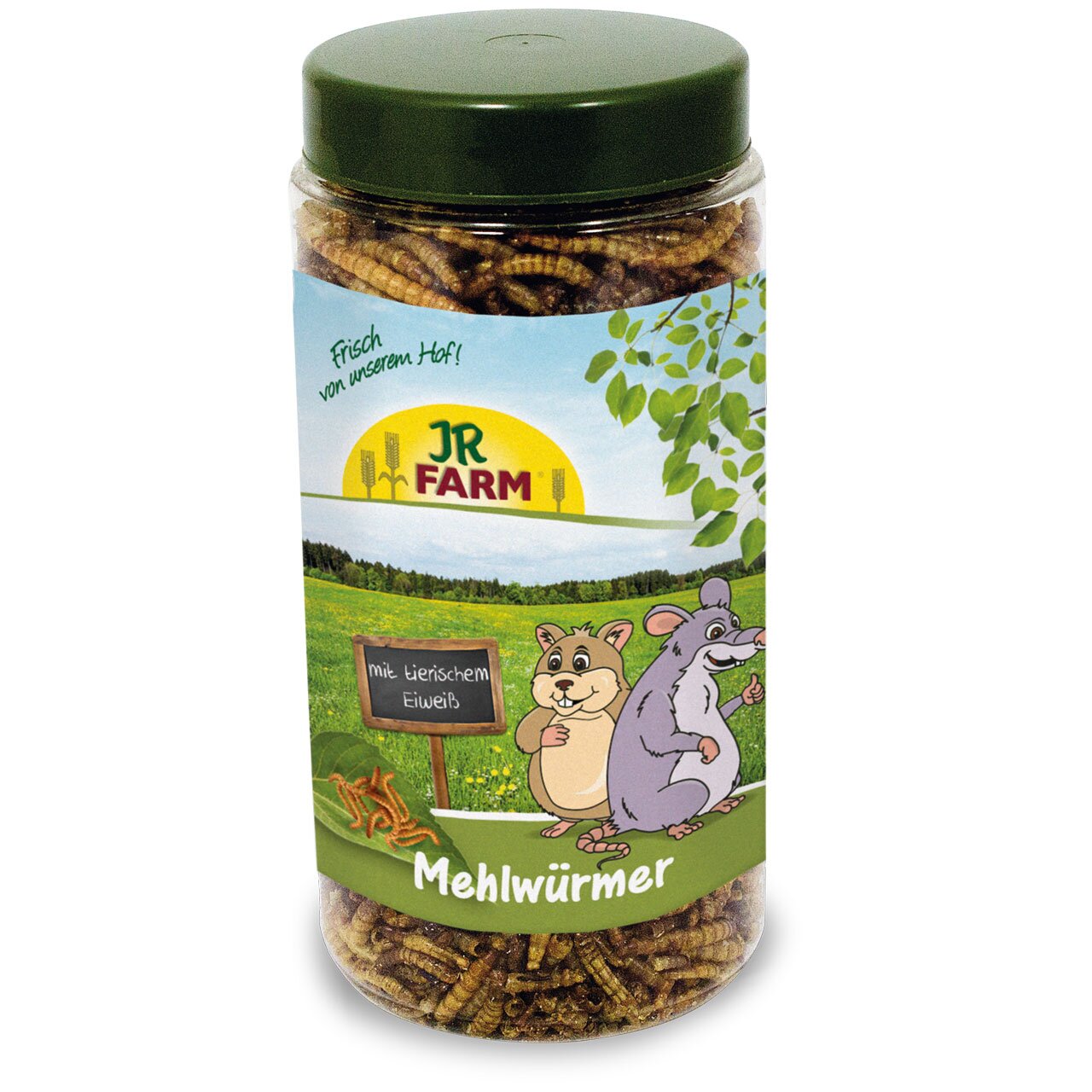 JR FARM Mehlwürmer, Snack für Kleintiere, Geschmacksrichtung tierisches Eiweiß, Menge 100g, ideal für Hamster und Mäuse.