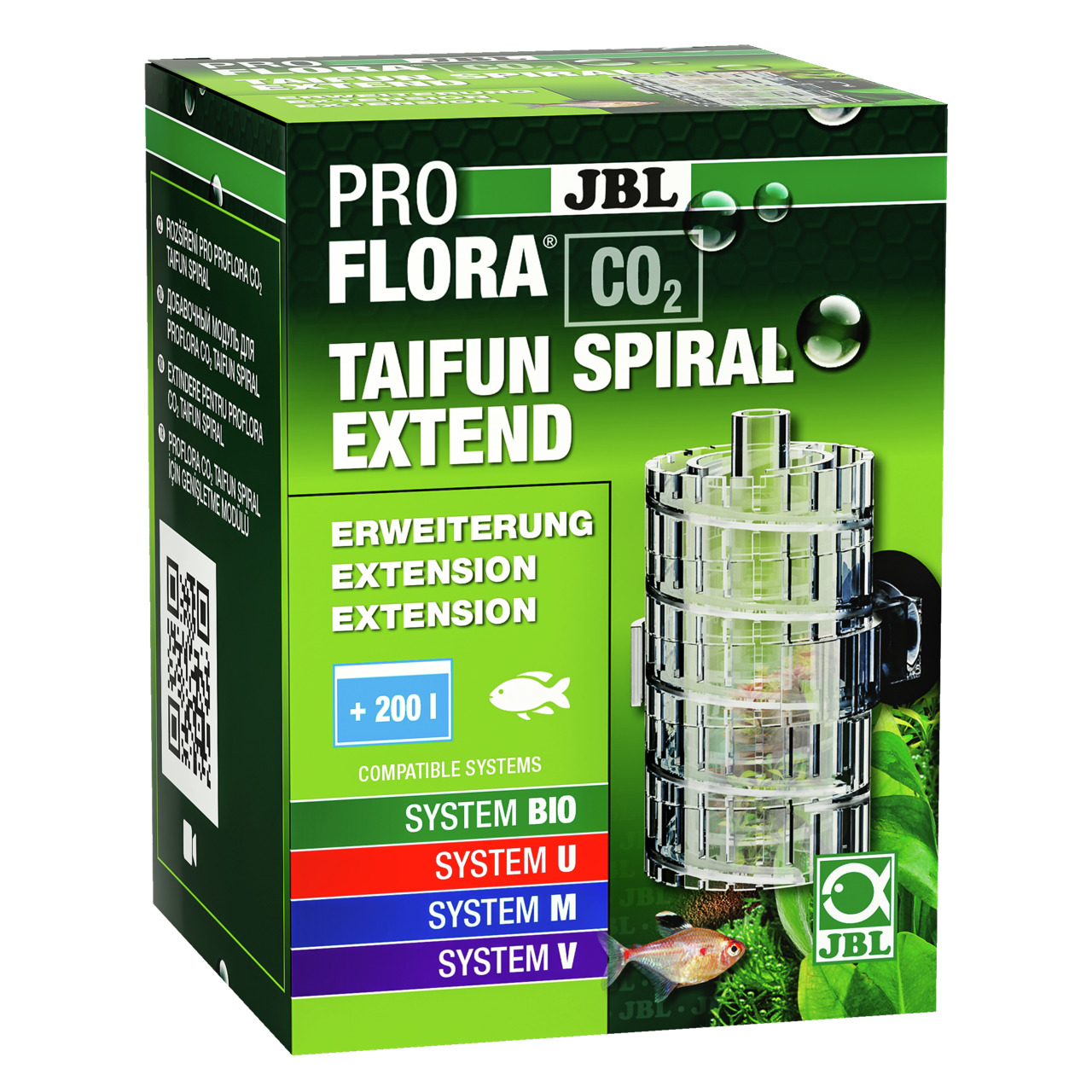 JBL ProFlora CO2 Taifun Spiral Extend, Erweiterung f. CO2-Diffusoren, Aquarium, Kapazität +200L, kompatibel mit BIO, U, M, V.